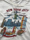 Vintage New York City White Manhattan Post Card Pub T Shirt Toddler Size S