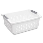 Large Stacking Basket Open Plastic Bin Space Saving Organizer Storage Container