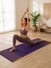 Yoga Mat Thick Non Slip Organic Cotton Exercise Workout Mat Pilates Rug 2x6 Ft