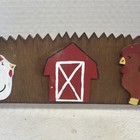 Vtg Handmade Primitive Wooden Saw  24    W  Barn  Chickens