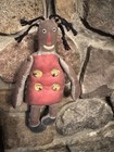 Vintage Primitive Folk Art Doll Handmade 9 5    Can Be Hung