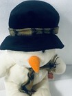 Russ Snowflake Winter Snowman Plush Hat Plaid Scarf Plush 14    Machine Washable