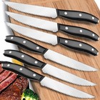6pcs Professional Stainless Steel Steak Knives Set Sharp Chef Knife Kitchen Tool