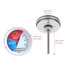 2  Barbecue Bbq Smoker Grill Thermometer Stainless Steel Temperature Gauge 550   
