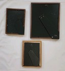 Vintage Lot Of 3 Picture Photo Frames Wood  Art  2-5  7  1-8  10