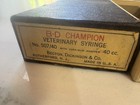 Vintage B-d Champion Veterinary Animal Syringe 40cc No  507   40 W  Box Usa
