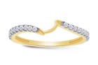 1 5 Ct Round Cut Natural Diamond Contour Band Ring In 14k Yellow Gold