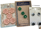 Lot Of 7 Vintage Antique Carded Buttons Lechic Supreme Costumakers  Bwco