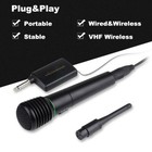 Wireless wired Vhf Professional Microphone Handheld System Karaoke W receiver Us