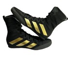 Adidas Box Hog 4 Boxing Shoes Men   s 9 5 Black Gold Gz6116 High Top Boots