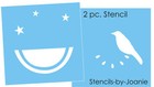 2 Pc Stencil 3  Crow Watermelon Stars Summer Garden Farm Market Diy Craft Signs