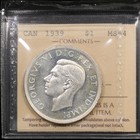 1939  1  cameo  Iccs Ms64 Canada Silver Dollar Lustrous Commemorative 