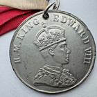 1937 King Edward Viii Coronation Medal 39mm With Ribbon