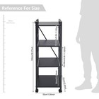 Rolling Kitchen Trolley  Adjustable Storage Organizer  4-tier Cart  Kitchen Rack