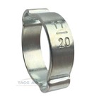 20 Pack 3 4  Two Ear Crimp Hose Clamp 17 20 Oetiker Style Zinc Steel Air Line