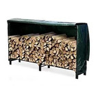 8 Feet Outdoor Firewood Rack   cover Set Included  Steel Tubular Wood Racks