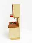 Vintage Lundby Dollhouse Miniature Kitchen Orange Stove Wall Unit - Incomplete