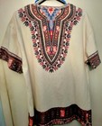 Mens African Dashiki Shirt Hippie Vintage Caftan Traditional Tribal Top--2xl