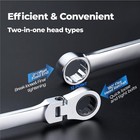 Toolant 10mm Extra Long Ratcheting Wrench  Flex Head   Fixed 10 Mm  Silver