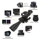 Rangefinder Tactical Scope 4-12x50mm With Laser Sight And Red Dot For Rifle