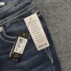 Miss Me Jeans Womens 29 Blue Mid Rise Bootcut Stretch Rhinestone Western Denim