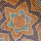 Ugandan Rwenzori Handmade African Woven Wall Basket Bowl Star