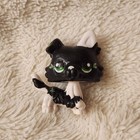 Lps Hand Made Custom Collie Black  White  And Green Ooak 