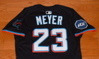 Miami Marlins Max Meyer 2025 Game Issued Un Worn Alternate Nike Jersey