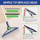 Boomjoy Multifunction Magic Broom  Rubber Broom For Floor  Pet Hair  Blue 