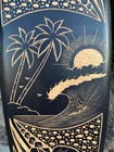 Seaturtle Surfer Tribal Surfboard Wood Carving Wall Plaque 39 x 10 
