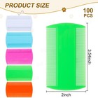Rmerve 100 Pcs 5 Colors Double Side Tooth Pet 3 5 X 2 Inch  Multiple Colour