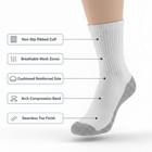 5 10 Pairs Mens Heavy Duty Work Crew Socks Dri-tech Moisture Wicking Reinforced