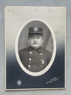 Lot Of Antique Policeman Military In Uniform Cabinet Card Photograph Badge