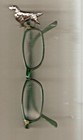 Irish Or English Setter Nickel Silver Eyeglass Holder Pin Jewelry