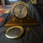 Vintage Seth Thomas Nautical Ships Wheel Bell Strike 8 Day Brass Clock