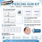 Anzero Ear Piercing Kit Disposable Gun With 5mm  White