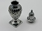 J j  Antique English Sterling Silver Pepper Shaker Chester Assay Victorian 1897