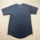 True Fan Baseball Jersey Kids Size 8 Blue Cleveland Indians Mlb Button Front