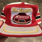 Vintage Bill Elliott Three Stripe Snapback Trucker Hat Coors Made In The Usa