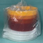 Nos Lot Of 4 Tupperware 6 Oz Wonder Bowls Snack W  Lids Harvest Colors 1286