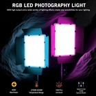 Twin Rgb Photo Video Studio Lights 40w 360 Full Color 20 Fx Remote 2700 6500k