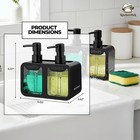 2-in-1 Kitchen Sink Liquid Dish Soap Dispenser Set For Hands And Dishes  Matt   