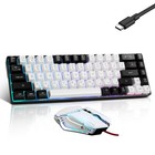 Wired 60  Gaming Keyboard And Mouse Combo  Ultra-compact 61 Keys Rgb Backlit