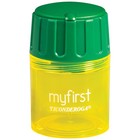 Ticonderoga My First Pencil Sharpener  1 Hole  Large Barrel  Yellow green