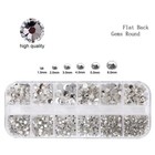 Nail Art Crystal Rhinestone Gem Diamante Flat Back Round 3d Decoration Diy Craft