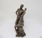 Art Deco Style Statue Sculpture Twosome Sexy Art Nouveau Style Bronze Signed