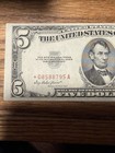 1953a Series United States  5 Red Seal Star Note Better Grade       08588795a