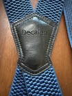 Decalen Men s Navy Elastic Strong Clips Heavy Duty Braces One Size Suspenders