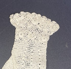 Vintage Victorian Gloves Crocheted 1800s Womens Small Antique White Cream   217