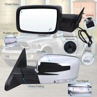 Left Driver Side Mirror Compatible With 2013-2018 Ram 1500 2500 L-12pins Chrome